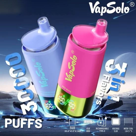 Vapsolo Triple 30000 Puffs 3 in 1 Provides 3 Flavors One Device